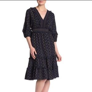 Max Studio | V-Neck Empire Waist Dress | Size Medium